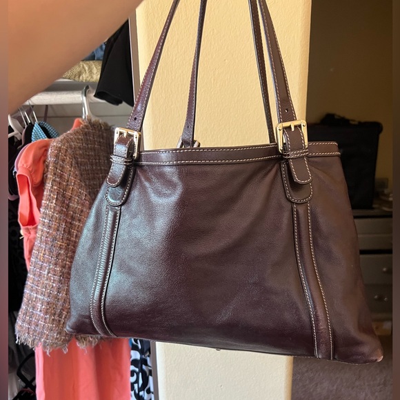 Gucci Britt GG leather web tote bag dark chocolate brown. Authentic. - Picture 2 of 4